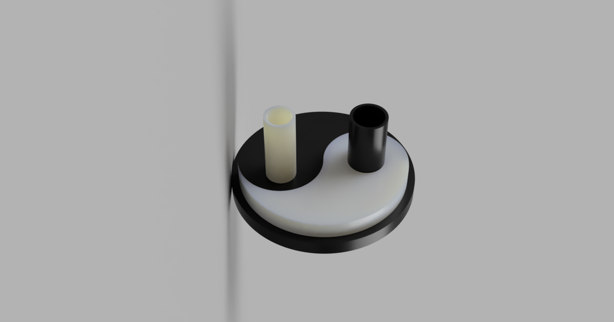 Ying Yang Chop Stick Holder by 00Banshee | Download free STL model