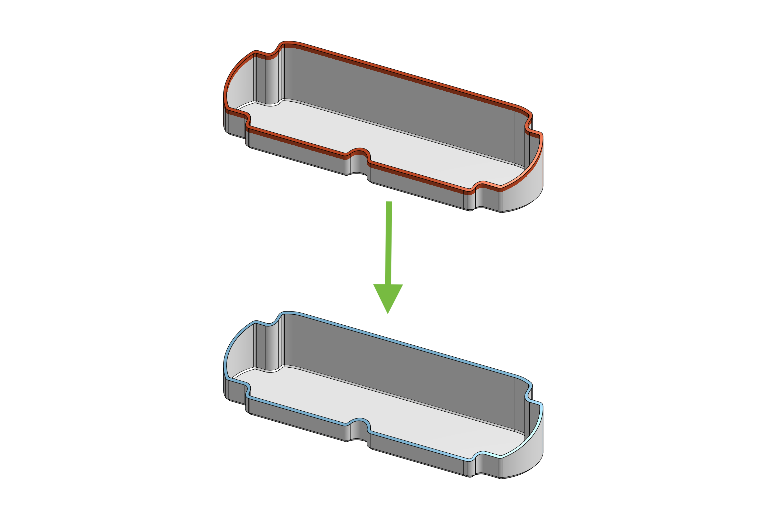 Shorter Redux Bambu Lab Silica Gel Desiccant Tray - For New AMS v3 3D model thumbnail