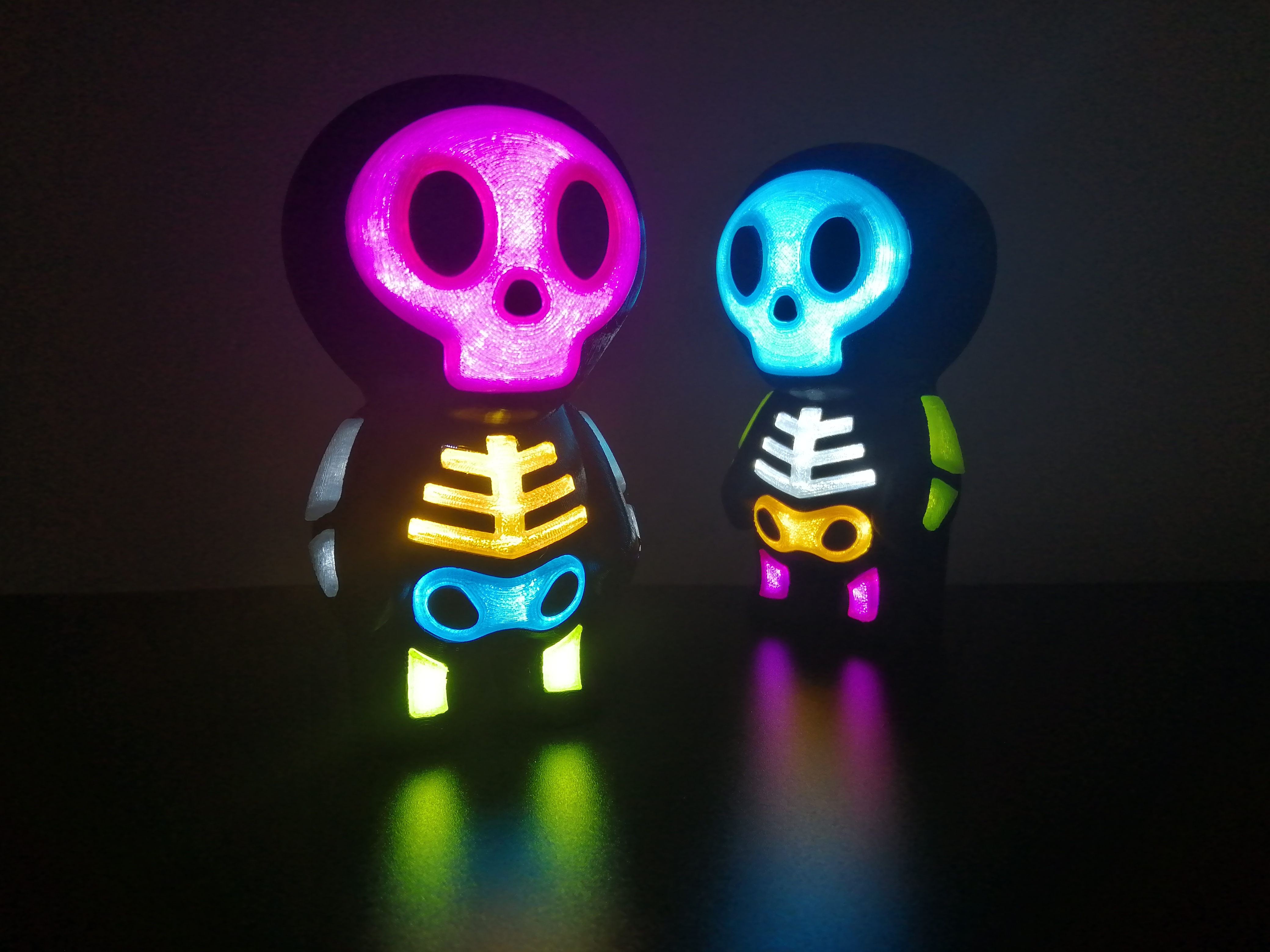 3d printed skull lamp