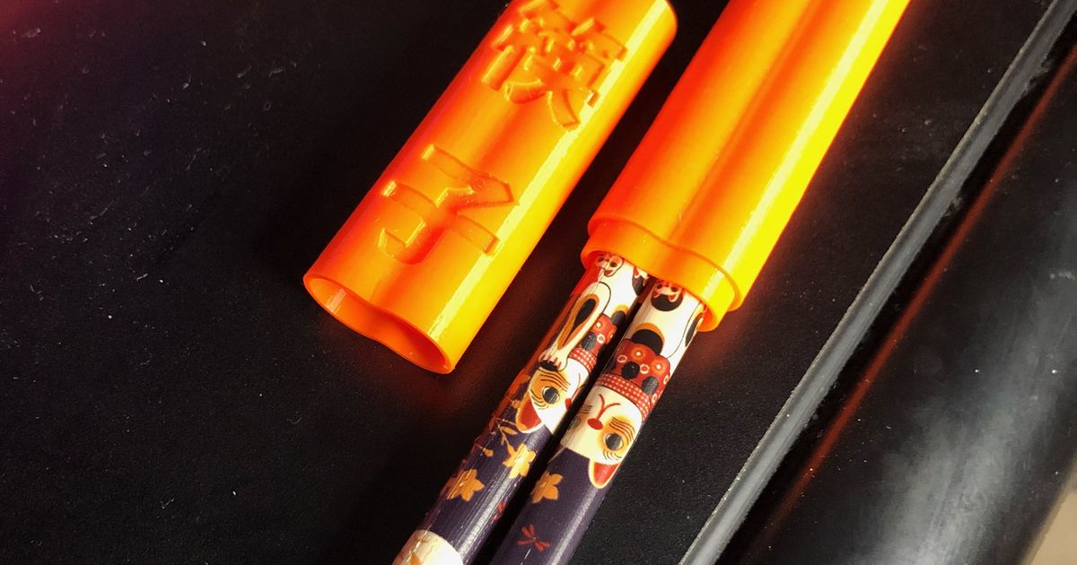 Chopsticks travel case by dfn5 Download free STL model