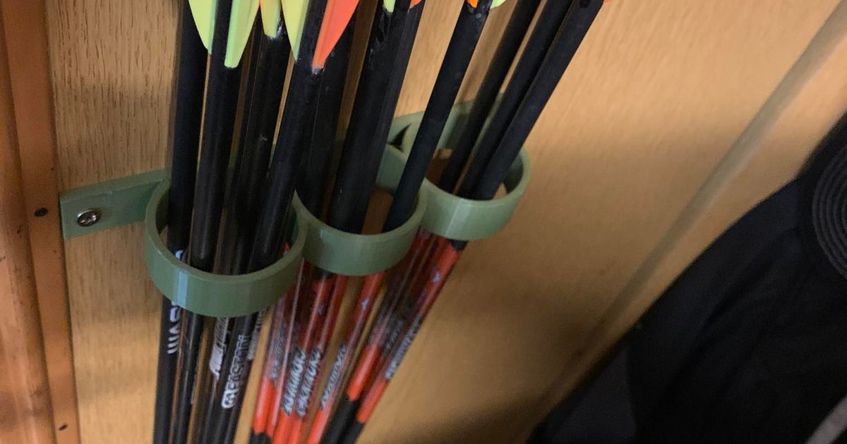 Wall mounted tube style arrow holder by MechanikR Download free STL