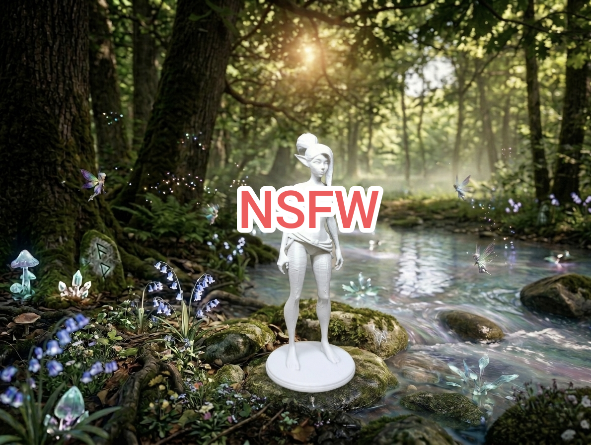 nsfw Elf Girl stl – Fantasy Figurine