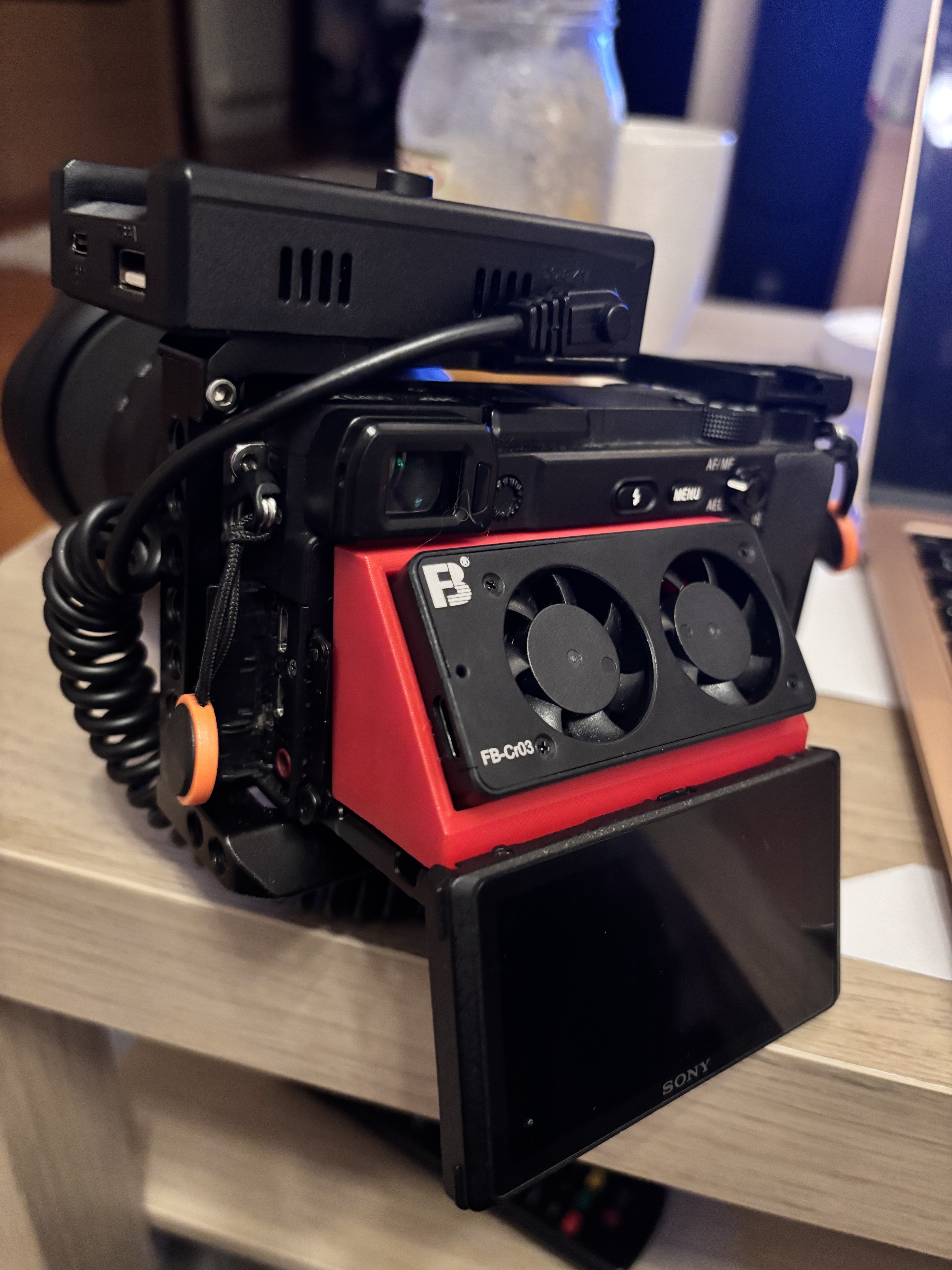 Dual Fan Cooler for Sony A6400 (Prototype)