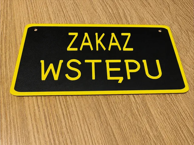 Zakaz wstępu znak tabliczka