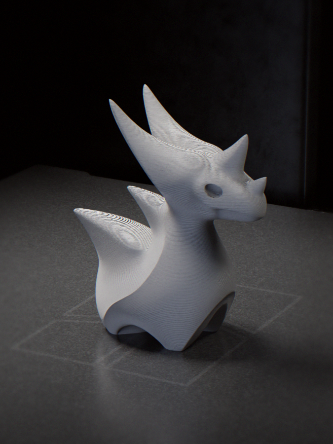 Abstract Dinosaur Figurine Animal 3D Printable 3D model
