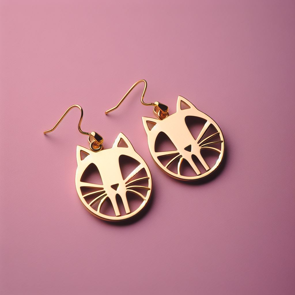 Сat face earrings/keychain