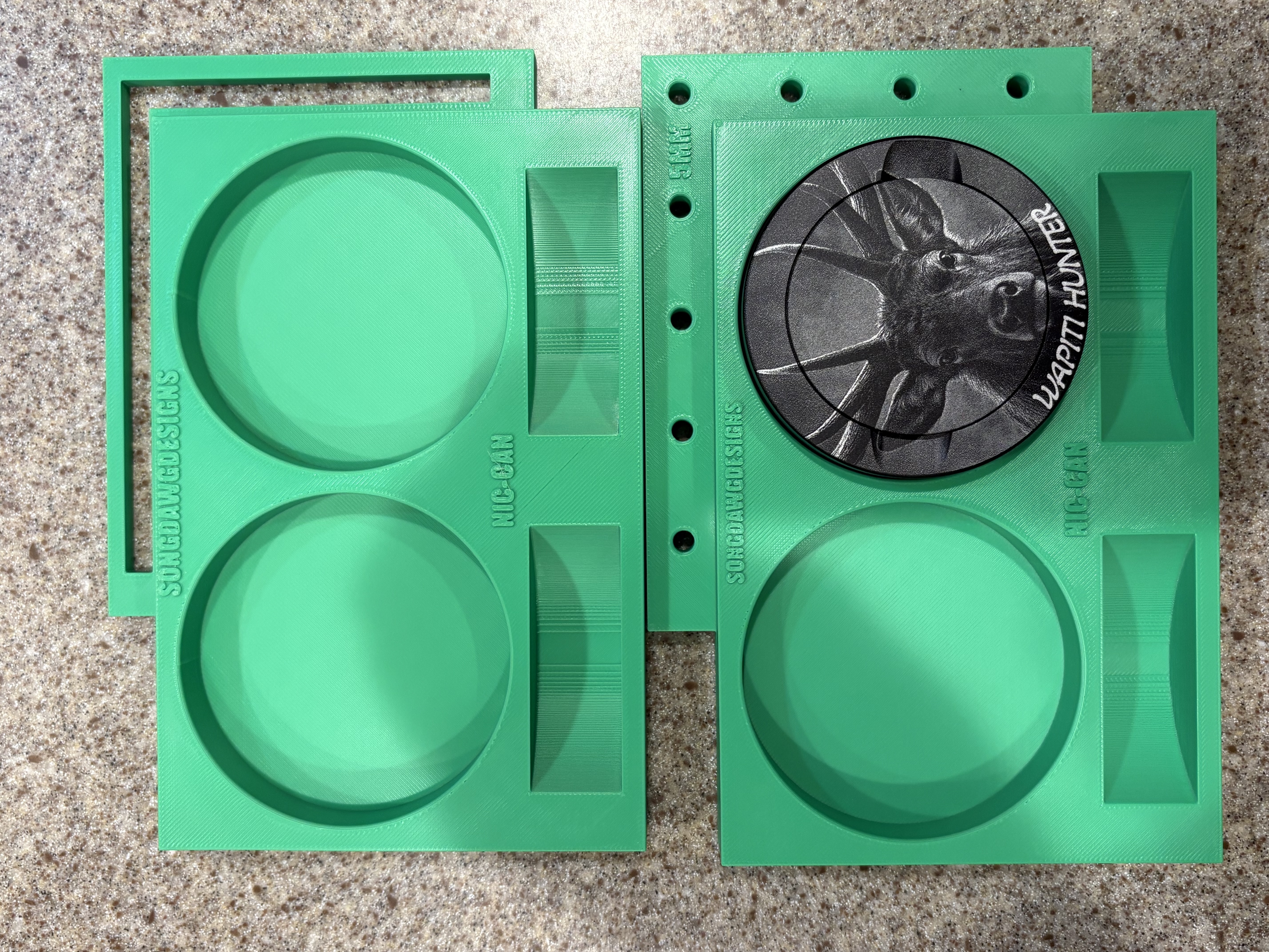 Aluminum Nicotine Can Laser Jig + Rotary Attachment (3 Mount Styles)