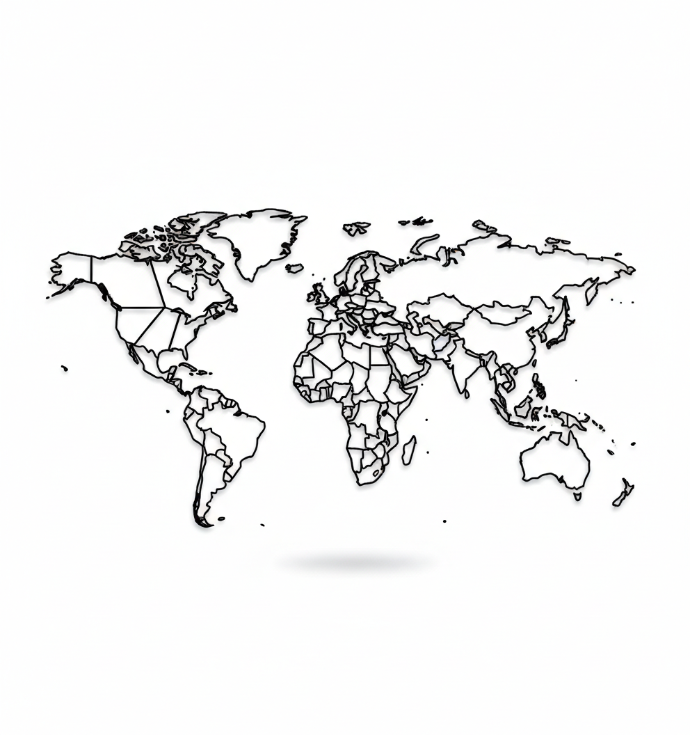 World map wall art