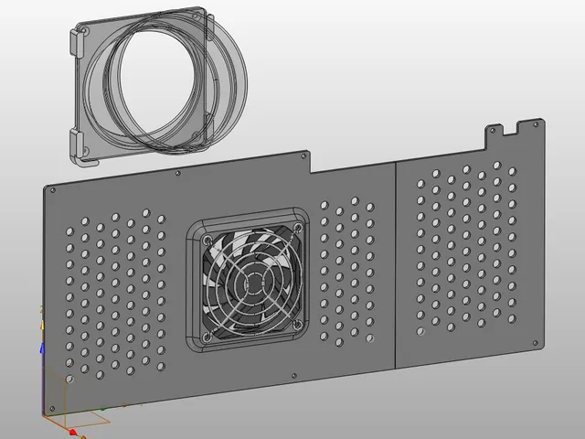 Qidi X-max 3 - Back cover 80x80 and exhaust port