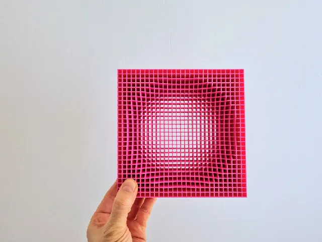 Grid Key or Coins Dish Tray: Square
