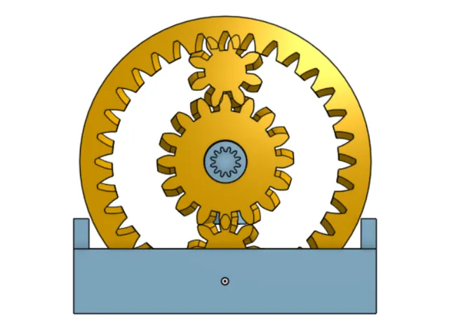 Planetary Gear Stand, but it spins itself for you.