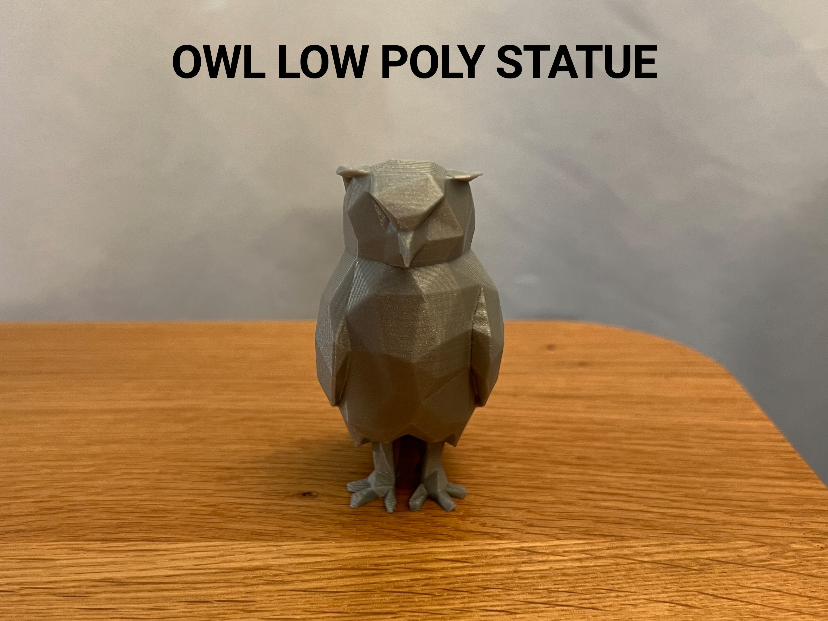 Owl Low Poly Statue
