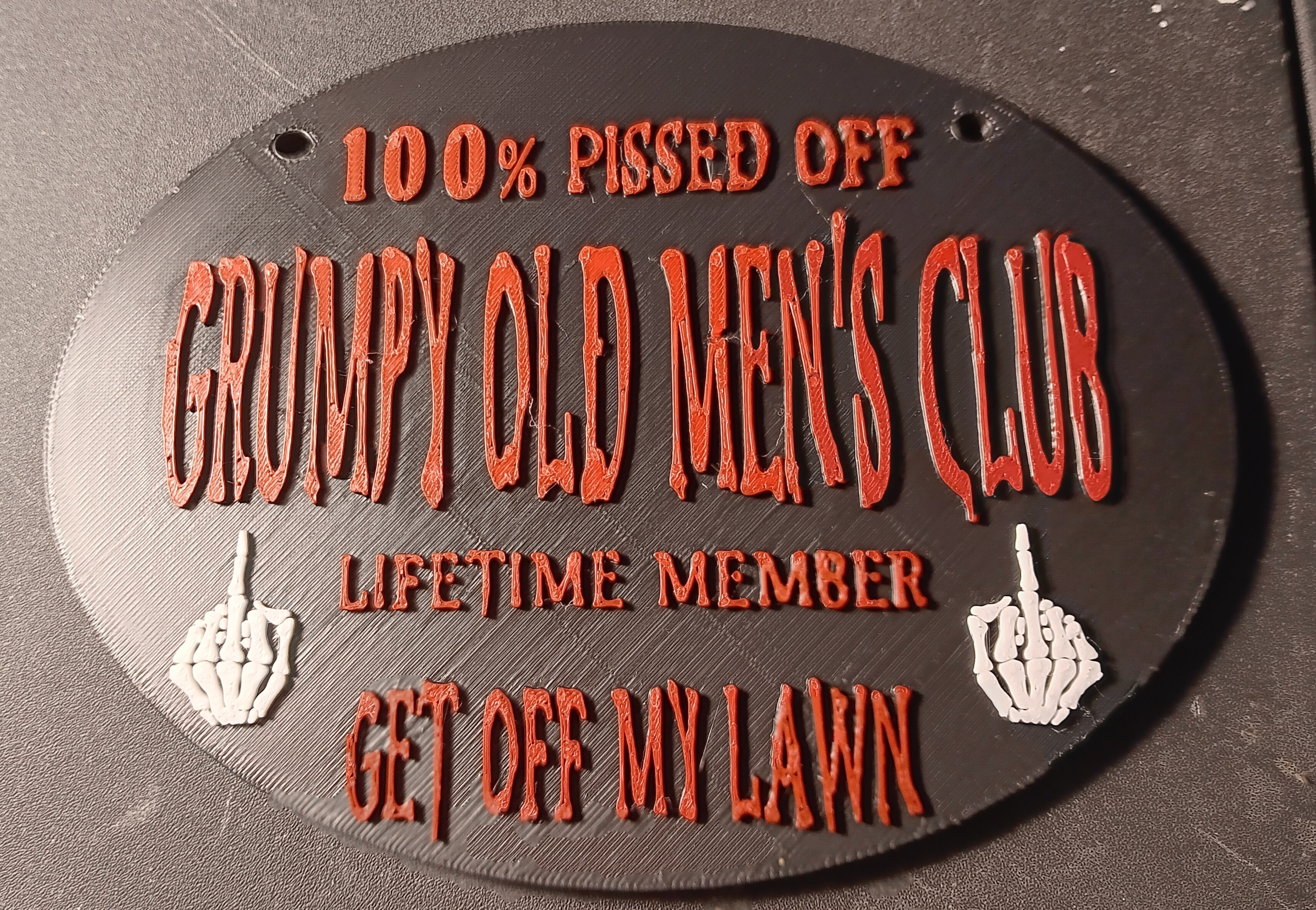 Grumpy old man wall hanger
