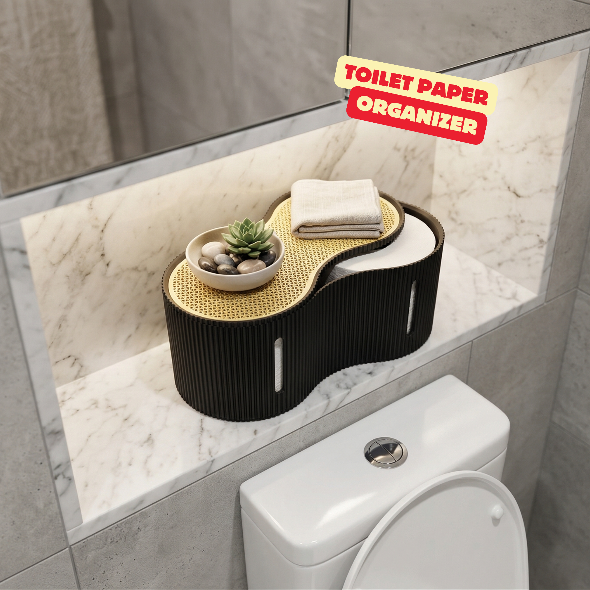 HITAMI - TOILET PAPER ORGANIZER / BATHTOOM DECOR / HOMEDECOR / MODERN DECOR / ORGANIZER