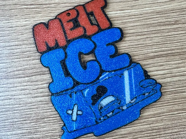 Melt Ice Keychain by Mike Bennett Art