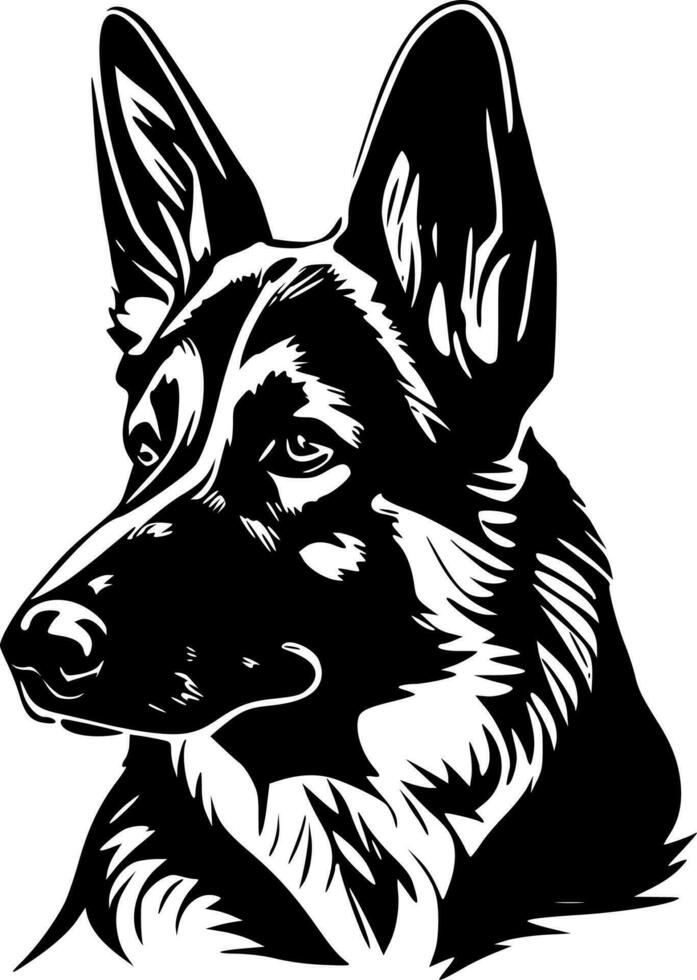 Shepherd dog head wall art