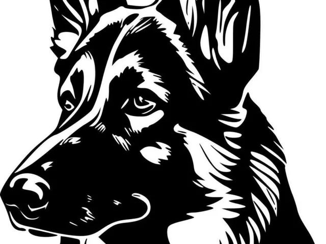 Shepherd dog head wall art