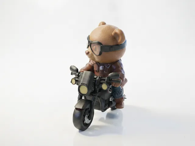 Bear Biker Figurine Animal 3D Printable