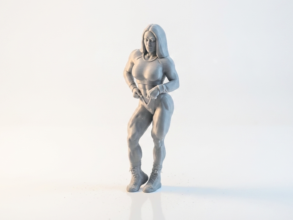 Fitness Lady Athletic Female Figurine 3D Printable