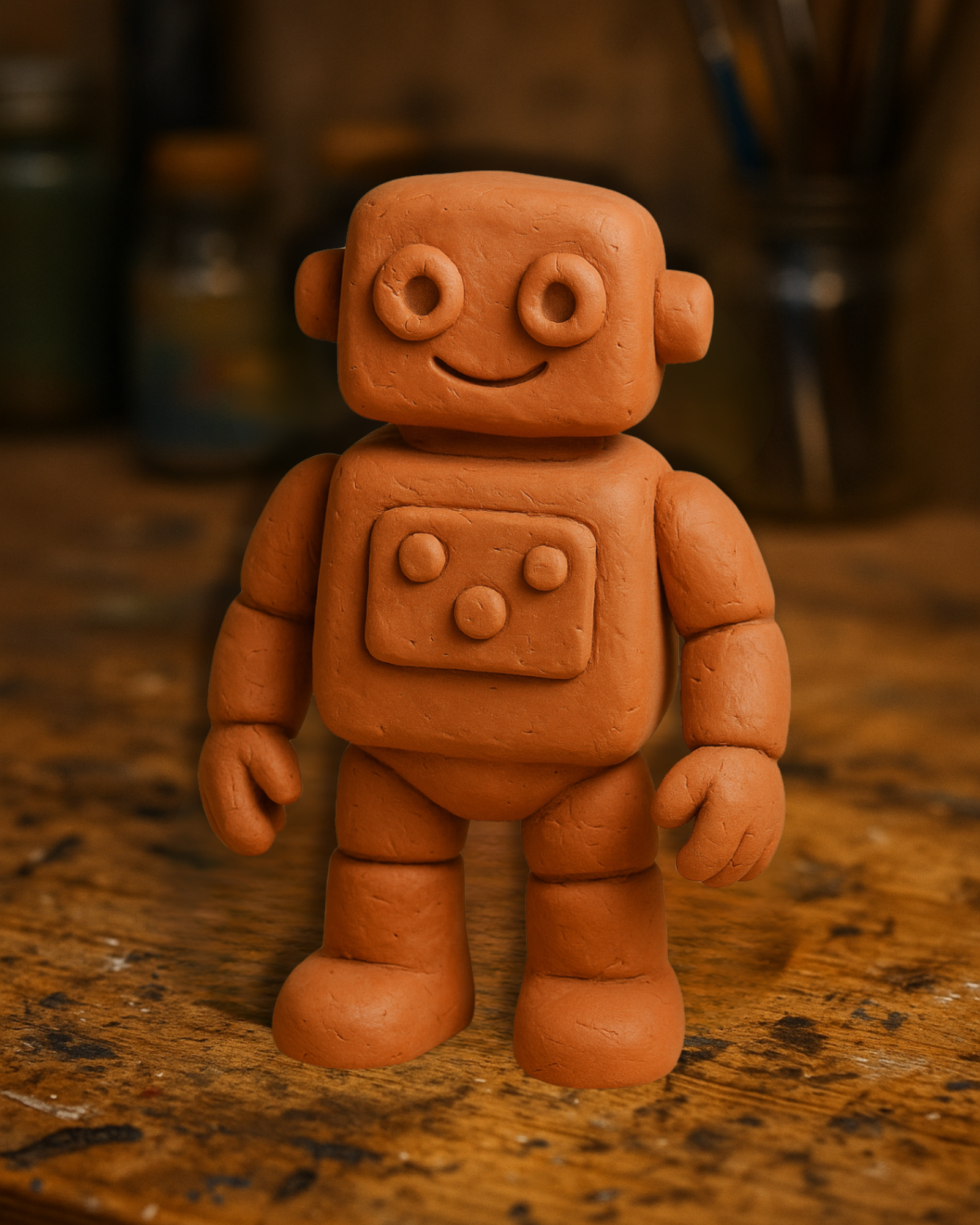 Cute Clay Robot