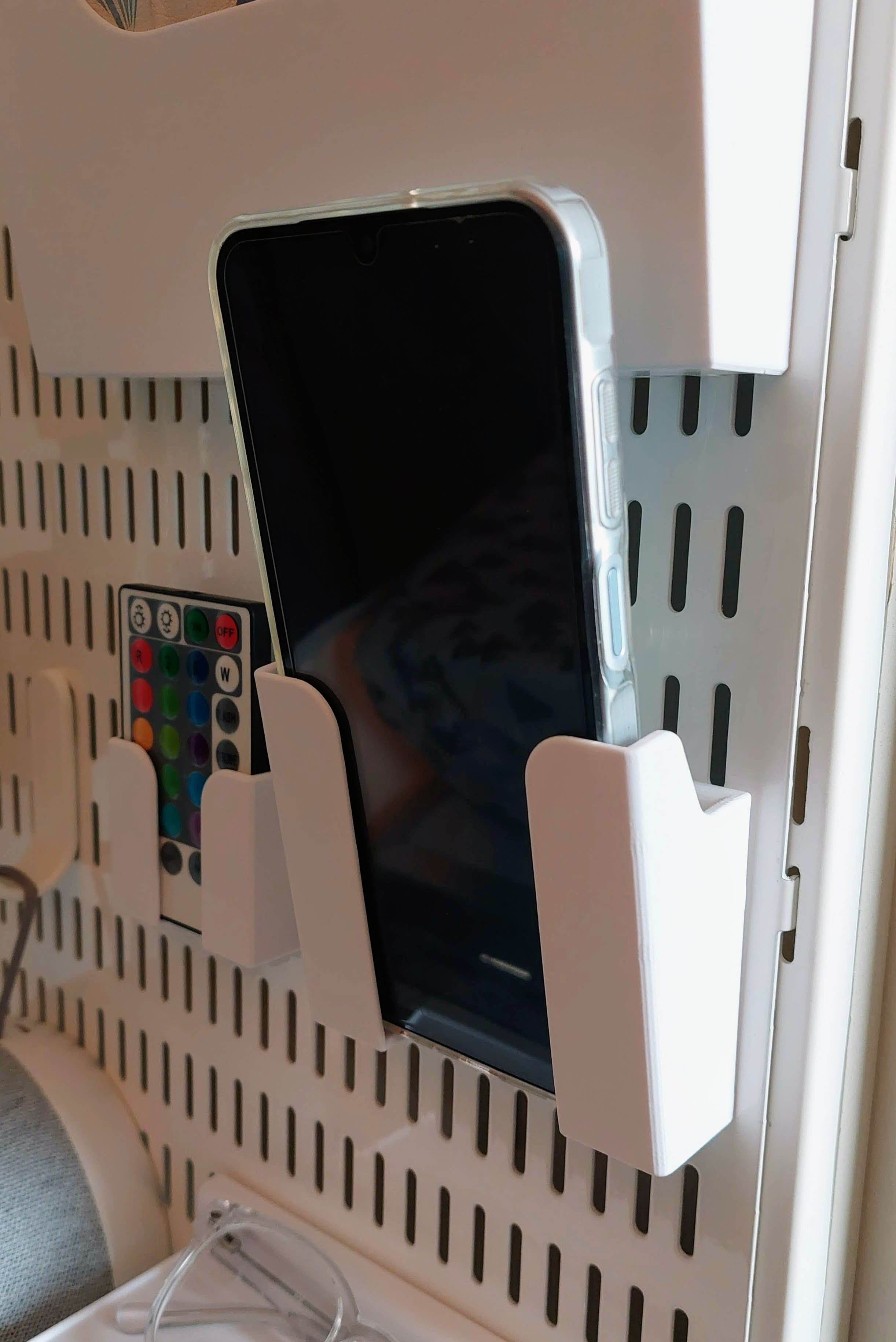 Samsung A15 Phone Holder for Elfa Pegboard