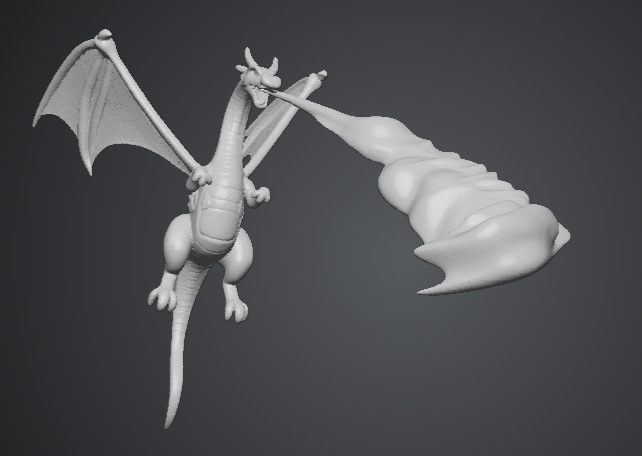 Miniatura 3 do modelo 3D Drago sputa fuoco