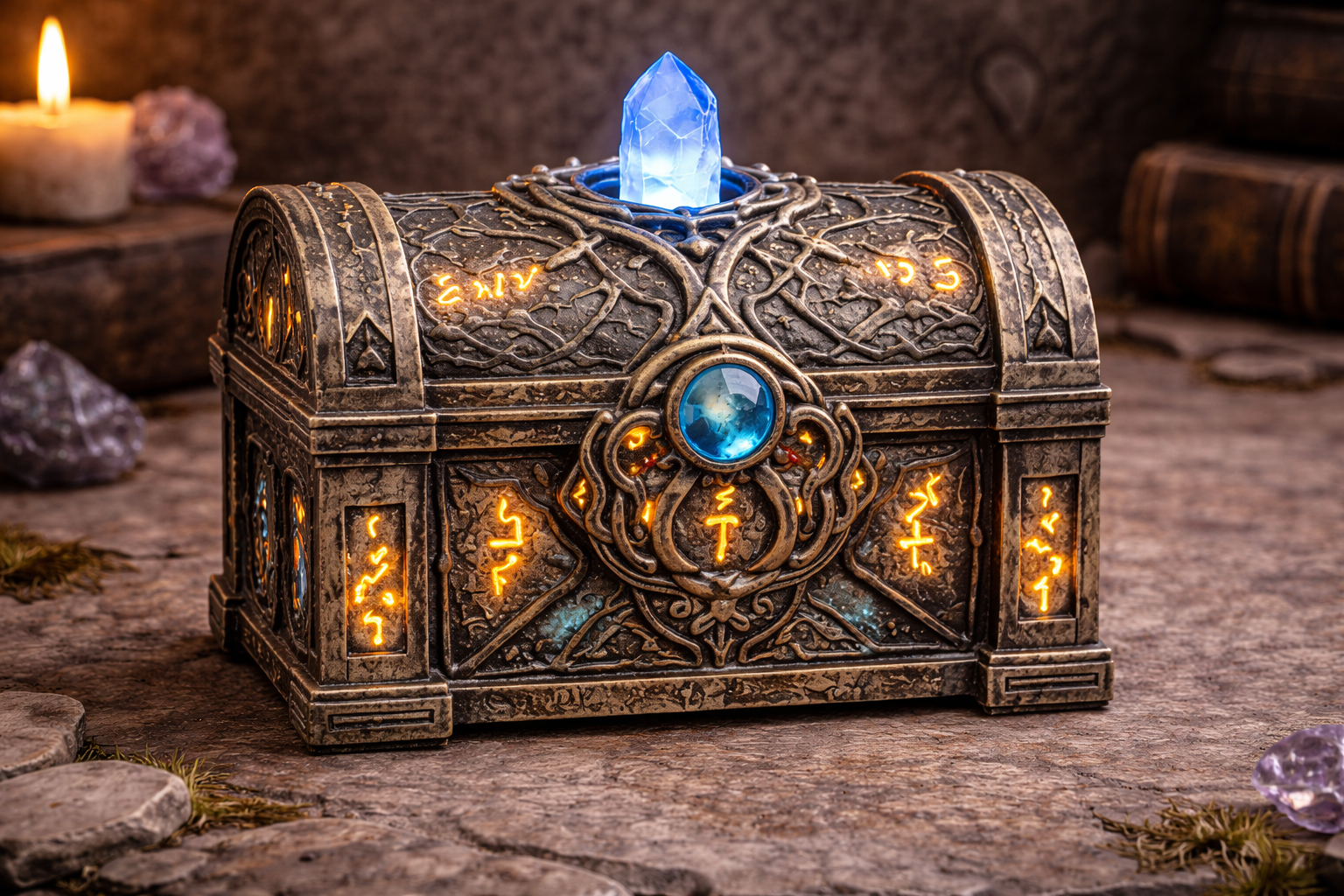 Fantasy Rune-locked box
