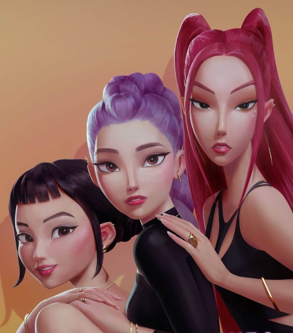 Scultura rilievo Huntrix kpop