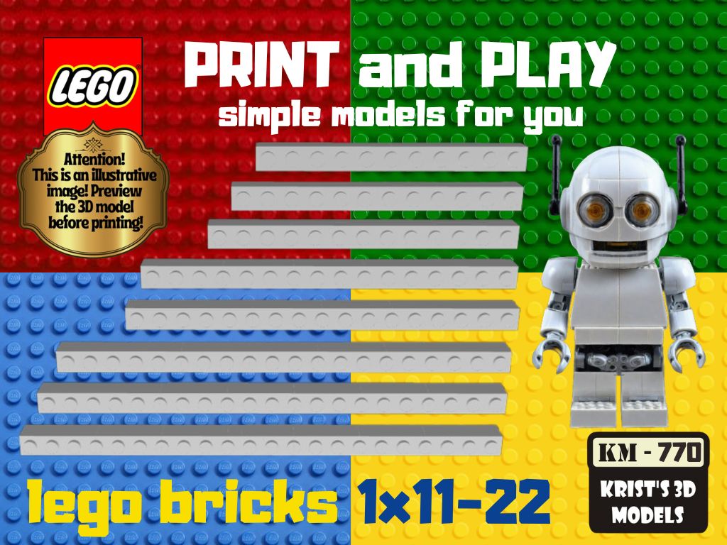 lego bricks 1x11 to 1x22