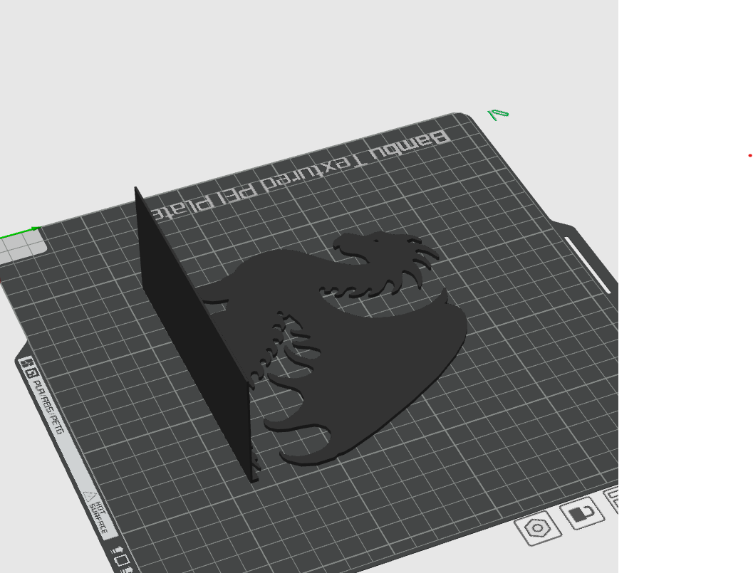 Miniatura 2 do modelo 3D Dragon Bookend Flat