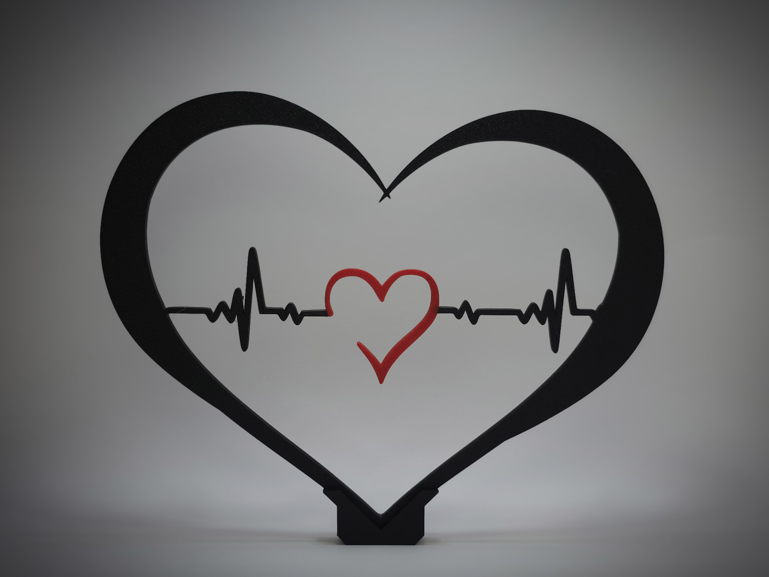 Heartbeat Wall Art - Freestanding  Decor