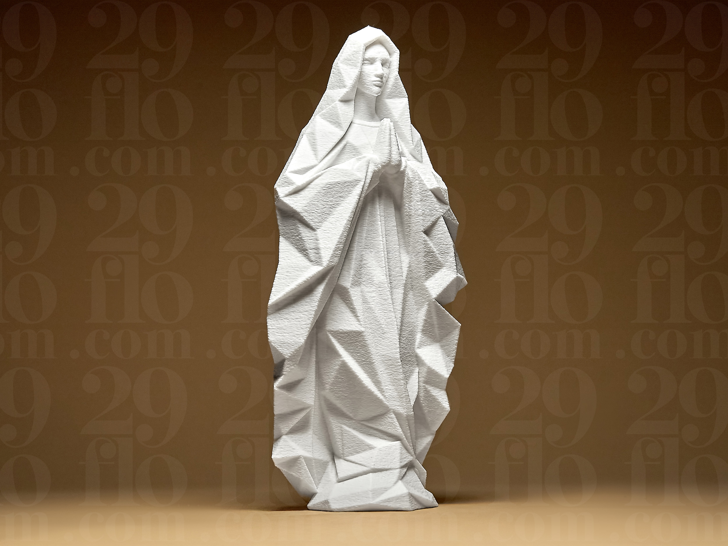 Geometric Saint Mary Statue