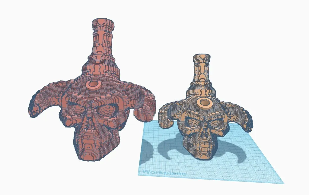 Voxel Demon Skull Bong 420 by FrightenEMU | Download free STL 