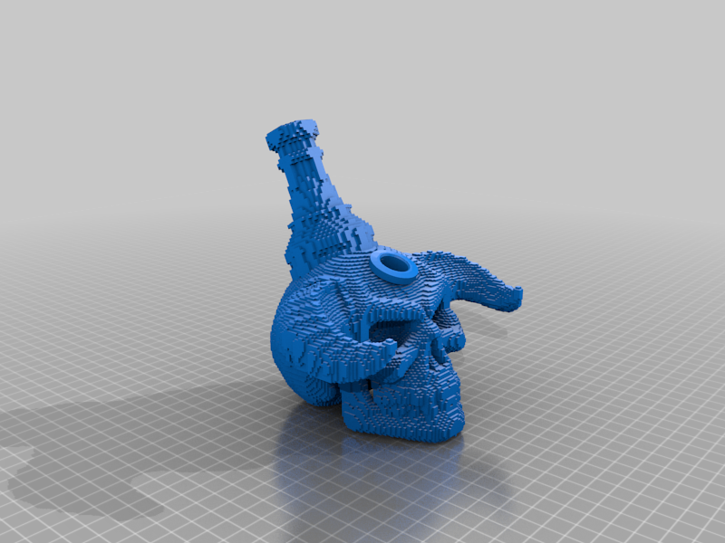 Voxel Demon Skull Bong 420 by FrightenEMU | Download free STL model ...