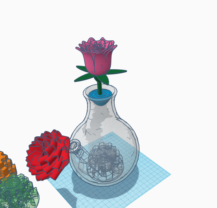 Valentines day Rose vase Bong 420