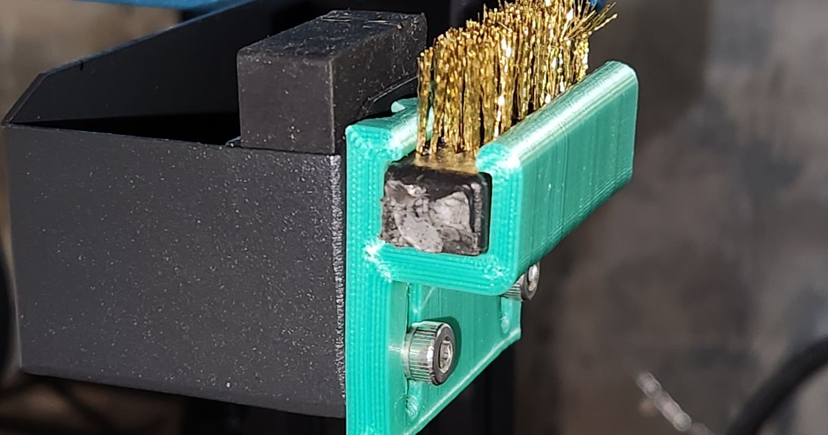 Wire Brush Holder for Sovol SV04 Purge Bucket by John S Download free STL model