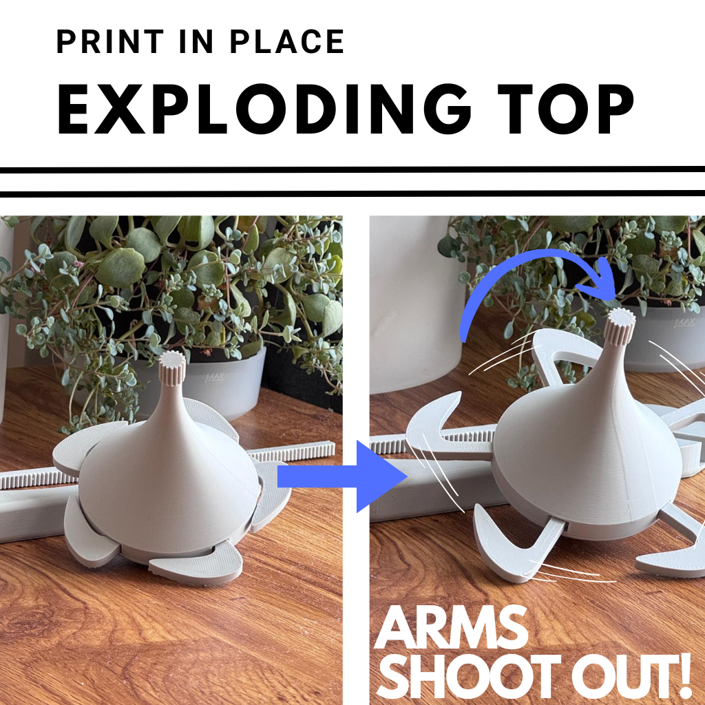 Exploding Spinning Top / Expanding Arms Spinning Top