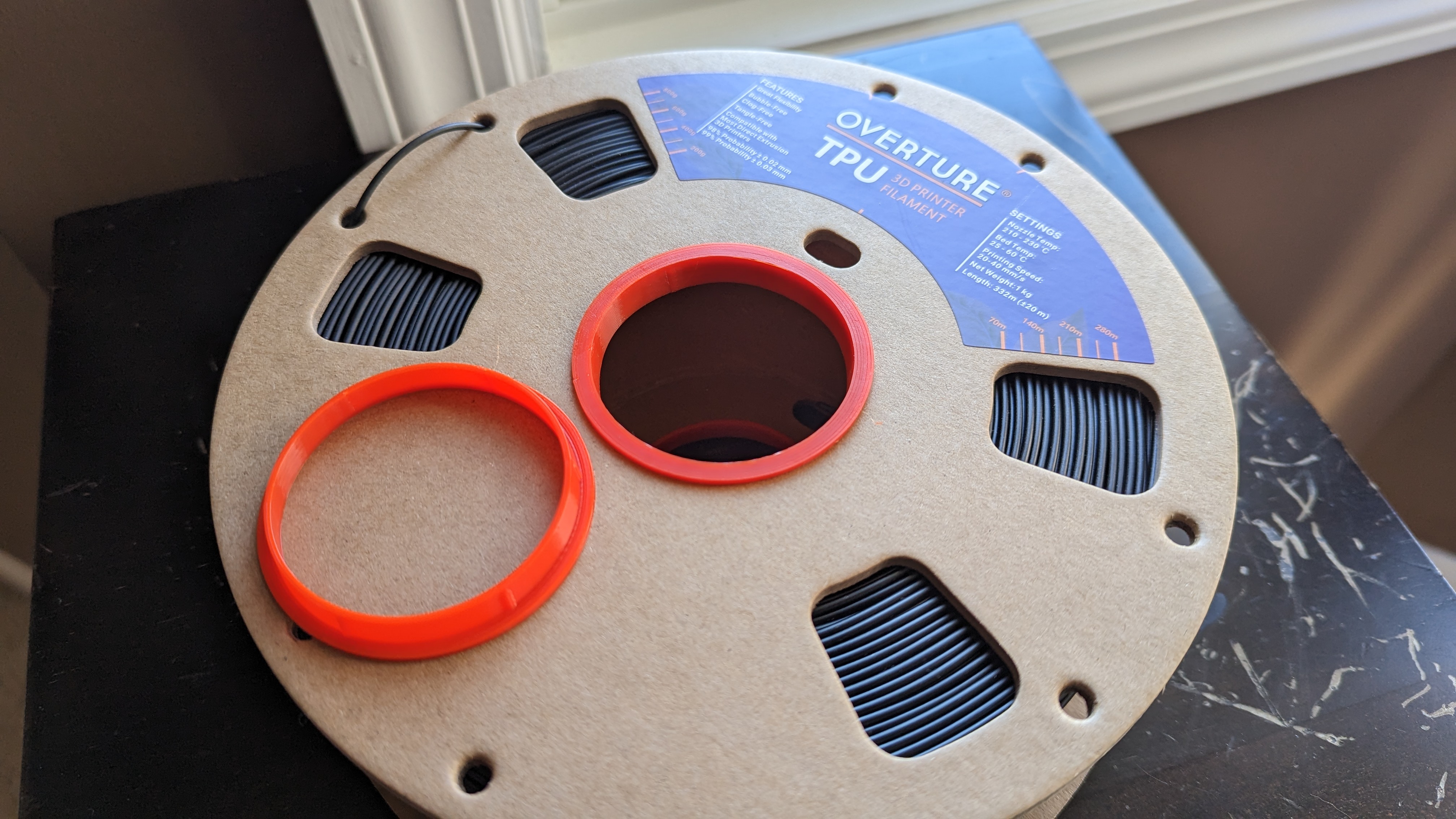 Cardboard Spool Arbor Rings - fits Overture spools