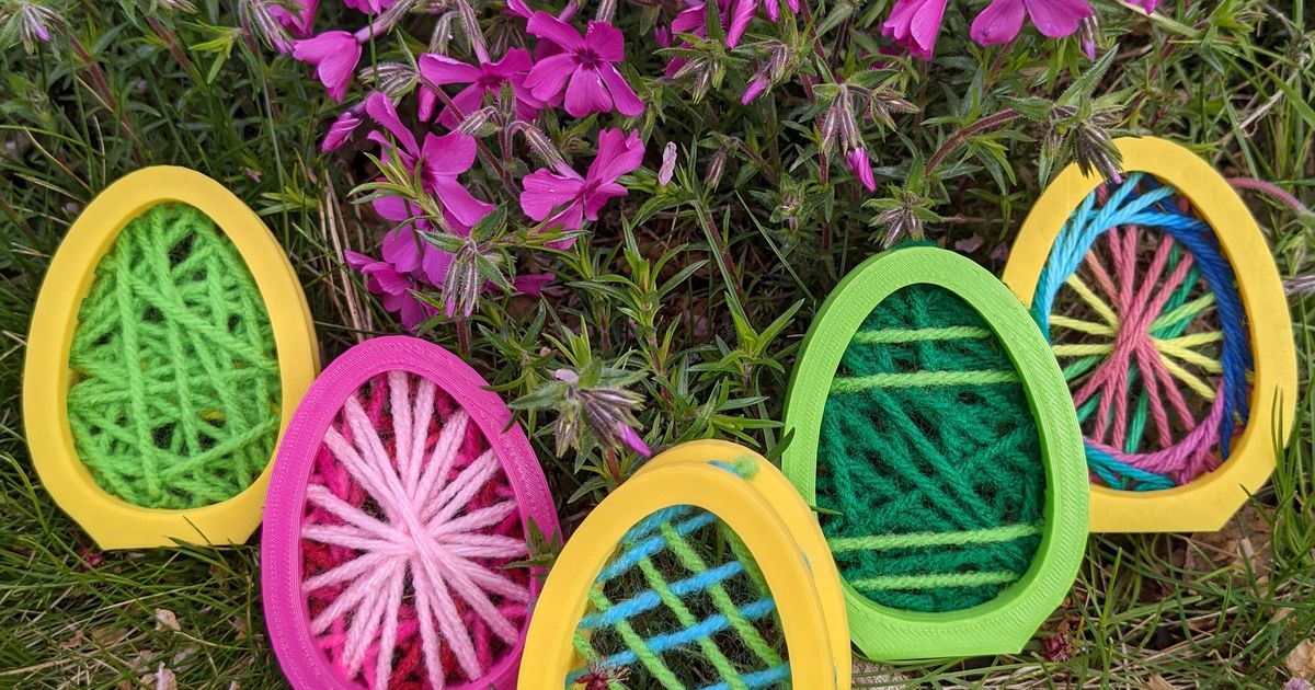 Standing String Art Easter Egg for Kids by TGAW Download free STL