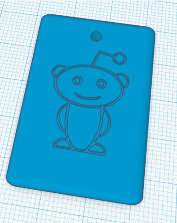 Reddit Snoo Keychain by Marlin Download free STL model