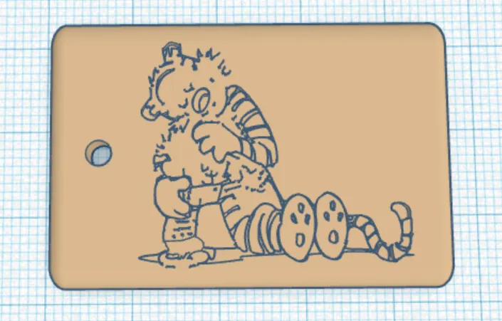 Calvin and Hobbs Keychain by Marlin Download free STL model Calvin and Hobbs Keychain by Marlin Download free STL model