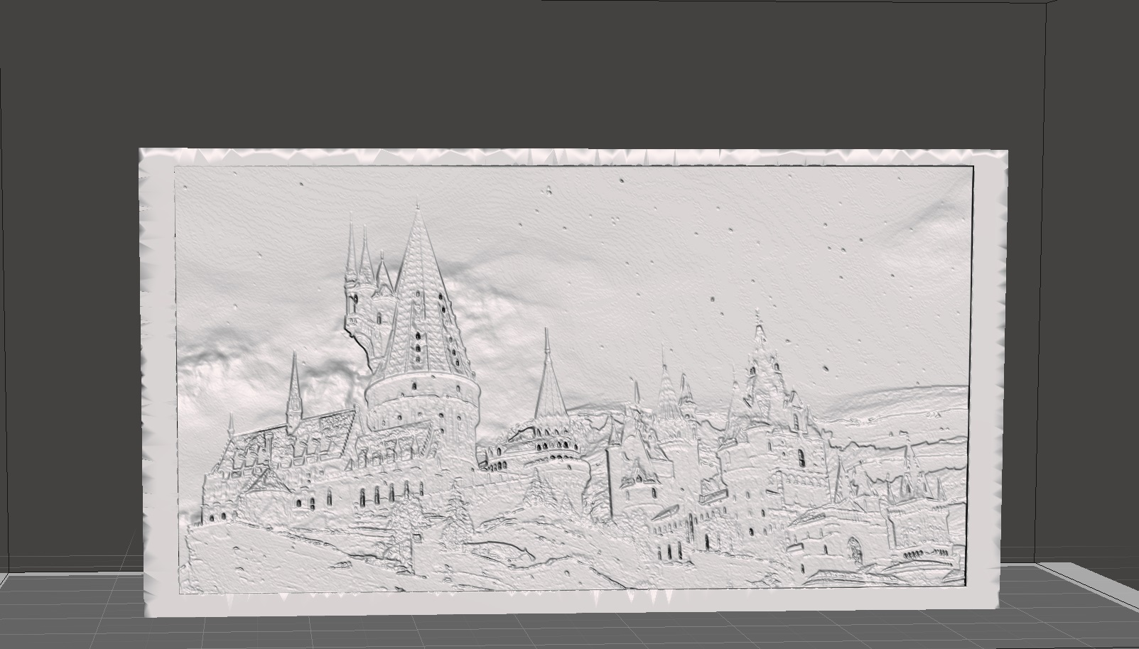 Hogwarts castle (school of wizarding) representation piece