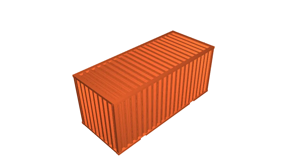 Shipping Container 20ft. by Books | Download free STL model ...