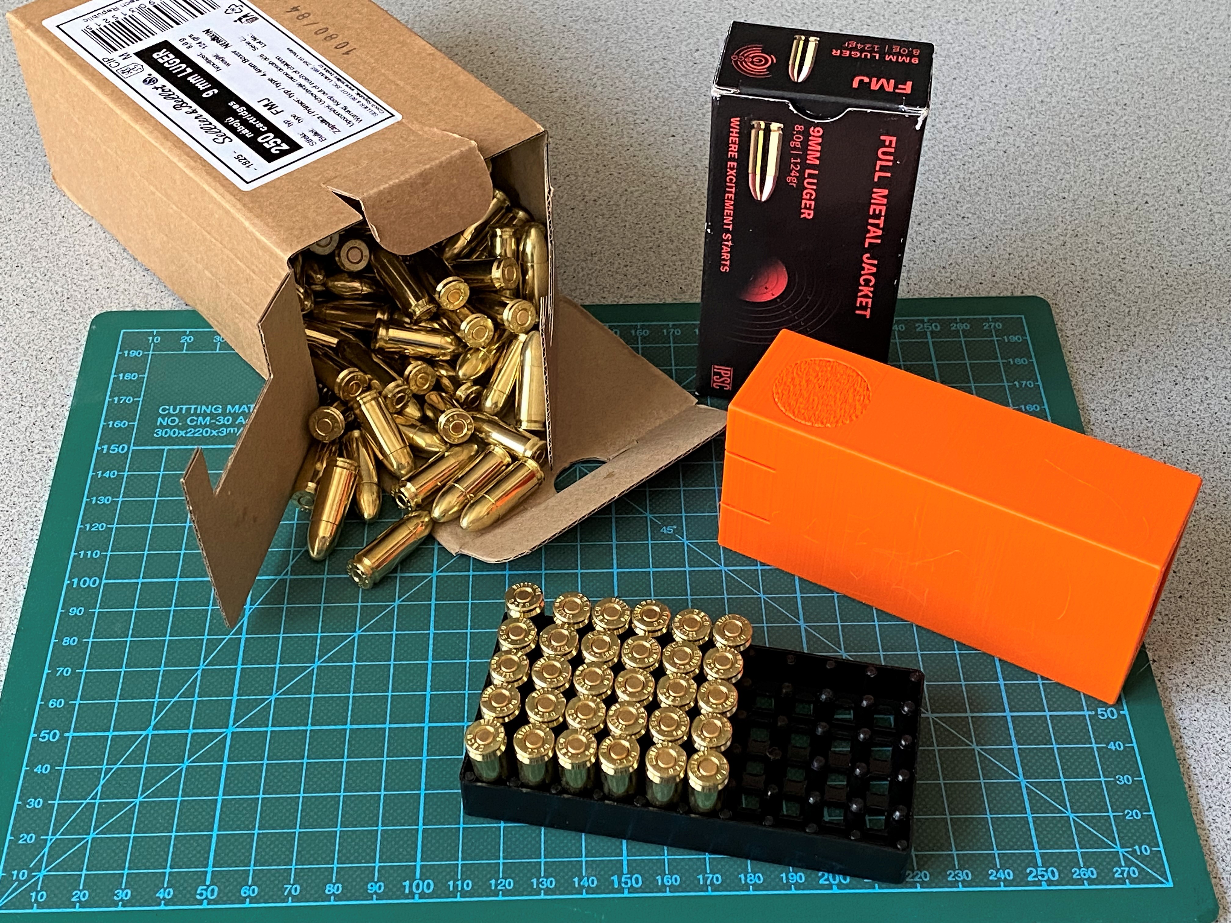 Durable Box for Luger 9mm Ammo