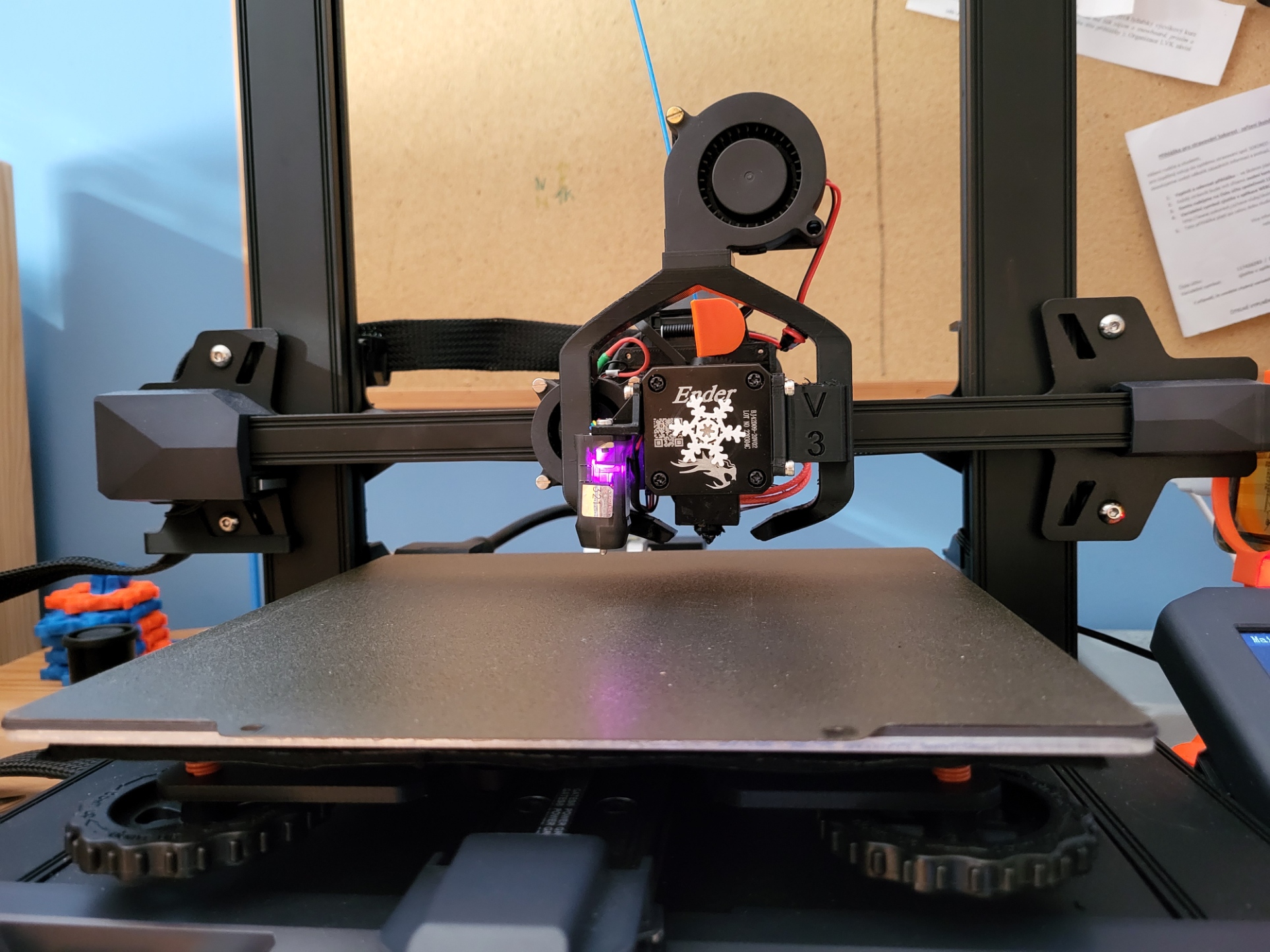 Ender 3 S1 part cooling fan duct for 5015 Fan clear view of the 1st