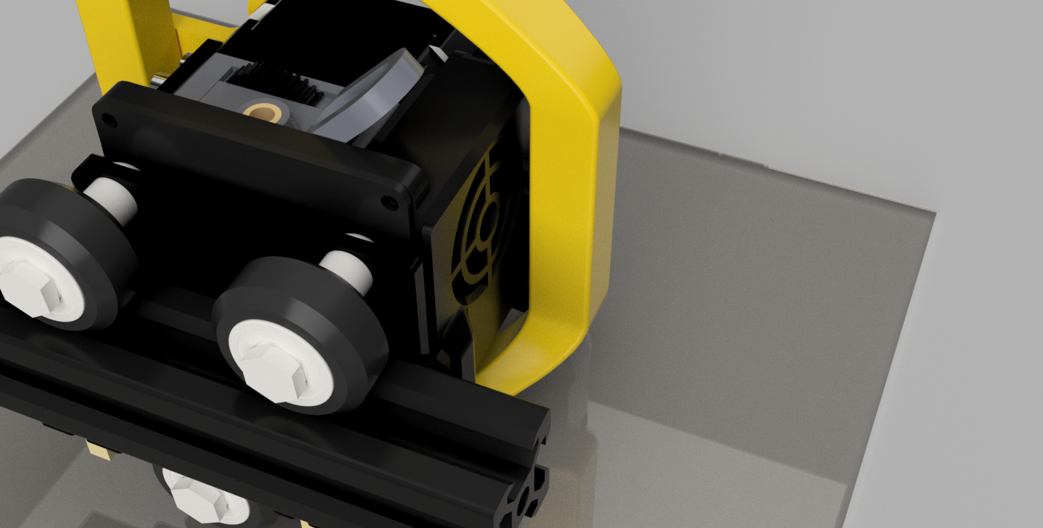 Ender 3 S1 part cooling fan duct for 5015 Fan clear view of the 1st