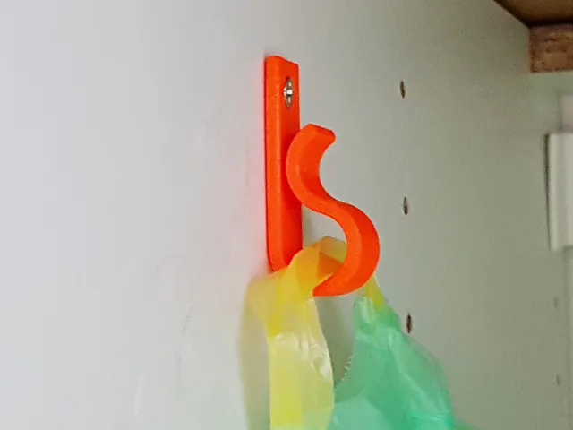 Recycling bin bag hook
