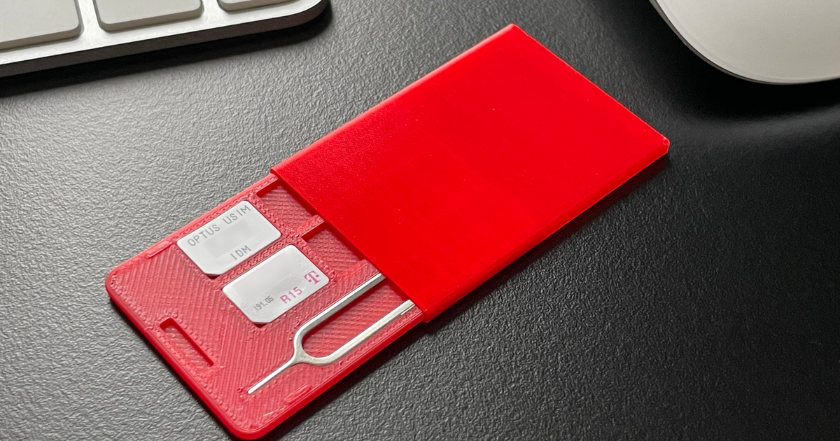 NANO SIM CARD CASE by Peter H, Download free STL model