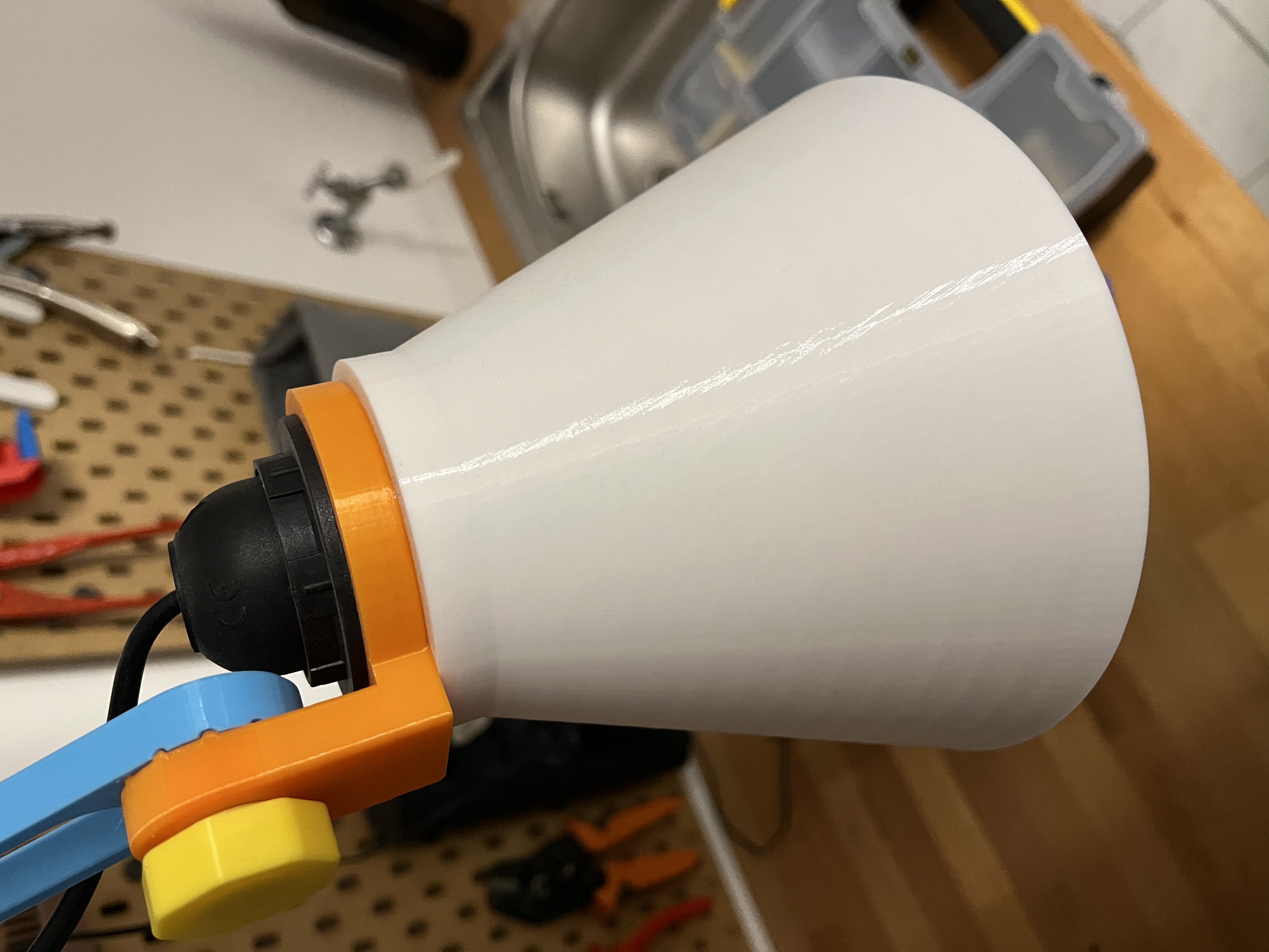 E27 Lamp with Lampshade  for 3D Printed Articulating LED Lamp