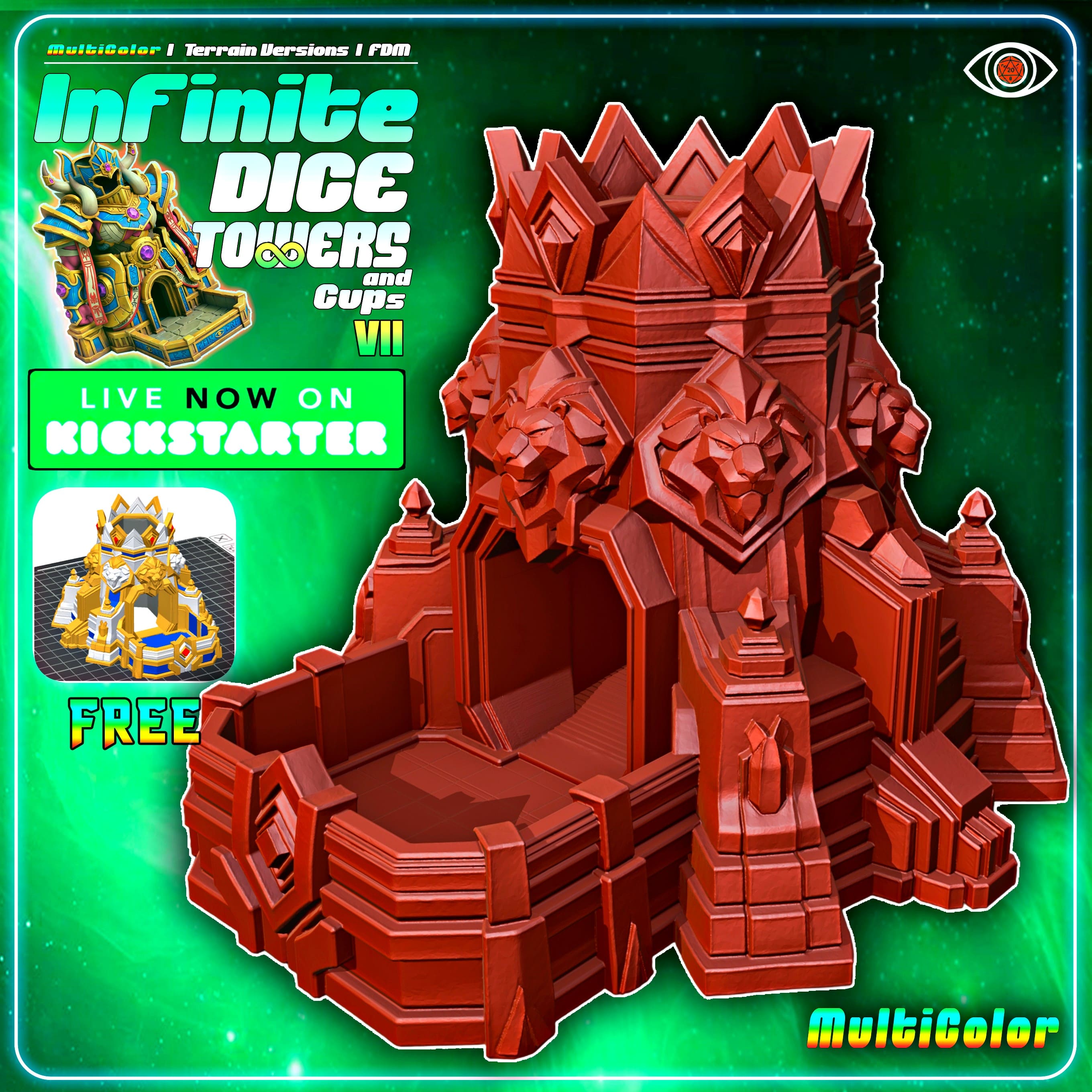 FREE - Divine Lightkeep - MultiColor - Infinite Dice Towers VII